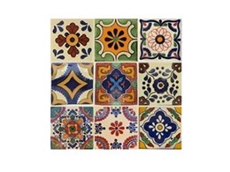 Old World Tiles offers mixed sets of handmade Mexican tiles