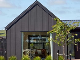Hardie Oblique Cladding paired with recycled bricks at modern Christchurch home