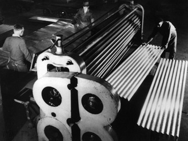 Corrugating Galvanised Iron at the original Newcastle Works