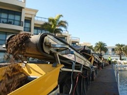 Kennards Hire conveyor belts help move 190 tonnes of soil and palm trees for arborist