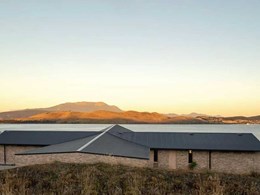Double glazed windows contribute to thermal performance at Ralphs Bay house