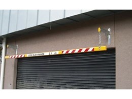 Suspended height bars for height restricted areas, from Barrier Group
