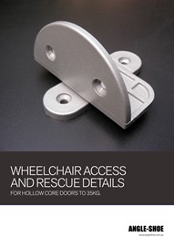 Wheelchair access and rescue details for hollow core doors to 35kg 