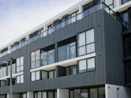 AxiLume slatted louvre system customised for Precinct Apartments to control sunlight