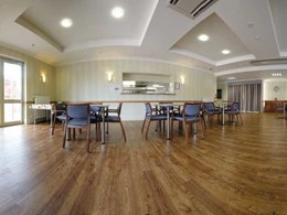 Polyflor flooring specified for all rooms at Clayton Community Aged Care Facility, VIC