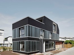 Equitone panels recycled onto facade of prototype recyclable house