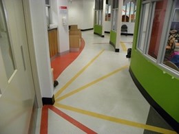 Quiet Artigo rubber flooring suits healthcare and aged care facilities