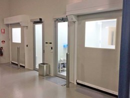 High speed roll doors for cleanrooms