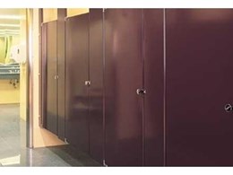 Powder coated toilet cubicles from Compact Group