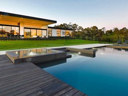 Anston products a perfect match for 360° view infinity edge pool and spa 