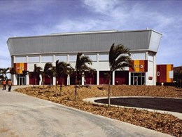 2 sports complexes in Port Moresby, PNG feature Rodeca translucent facade systems