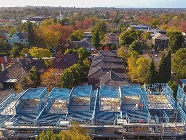 TRUECORE steel framing saved time and cost at the Hawthorn townhouse project