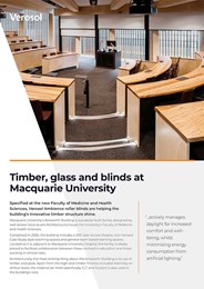 Timber, glass and blinds at Macquarie University