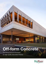 Off-form concrete: Specifying plywood formwork for high-quality decorative finishes