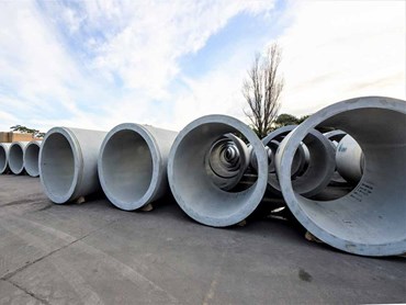 The pipes for the Green Park stormwater drain project