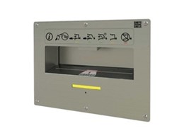 Barcode scanning secure entry chute available from Wharington International