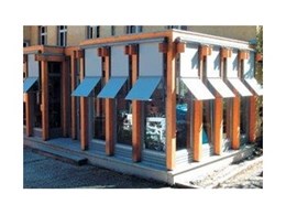 Aluxor Markisolette vertical screen awning systems available from Aluxor Awning Systems