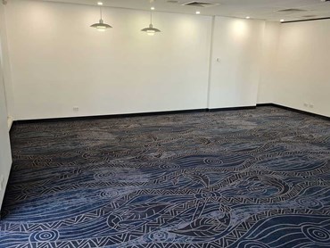 The emu design carpet at Kinaway Chamber of Commerce