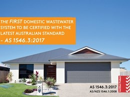 First domestic WWTP manufacturer to receive Australian Standard certification