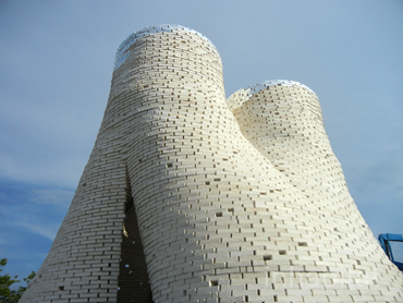 building mushroom tower blocks bricks architecture moma organic ps1 mushrooms benjamin david york inhabitat thin rises queens ny concrete interview