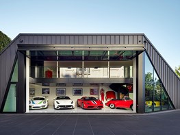 Slick garage designed for fast cars