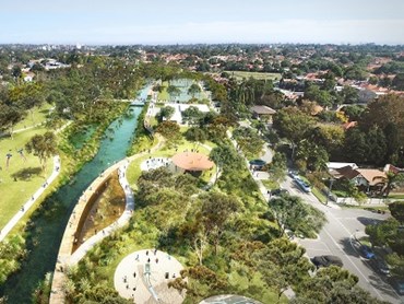 GreenWay Master Plan - Visualisation of the Hawthorn Canal Precinct.
