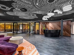Custom Ontera rug style carpet tiles installed at Stellar Entertainment HQ in Sydney