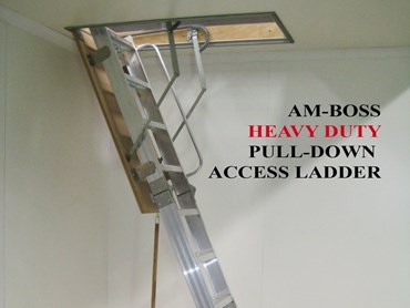 Pull-down access ladders by AM-BOSS Access Ladders Pty Ltd