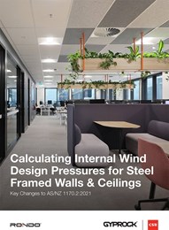 Calculating internal wind design pressures for steel framed walls & ceilings: Key changes to AS/NZ 1170.2:2021