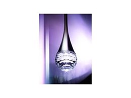 Swarovski pendant luminaire crystal bloom on display at designEX exhibition