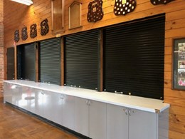Heavy duty roller shutters for canteens, serveries, countertops and reception desks