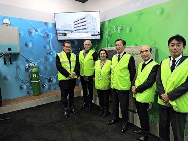 Victorian Minister Lily D’Ambrosio with the Rinnai team at Rinnai Australia’s R&D facility 