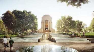 Anzac Memorial Centenary Project architectural rendered image by Johnson Pilton Walker Pty Ltd