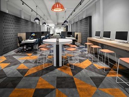 Signature carpet tiles support wayfinding and zoning at tertiary education centre