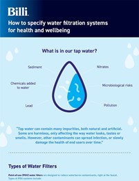 How to specify water filtration systems for health and wellbeing