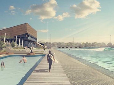 An artist&#39;s impression of the Melbourne wave pool
