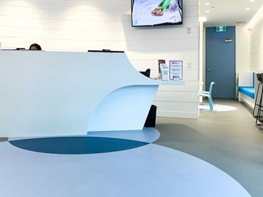 Infinity Health’s medical centre featuring Altro Orchestra acoustic vinyl flooring 