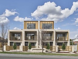 Krause brick facade builds streetscape identity for new Essendon townhouse development