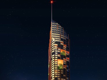 At 126-metres to its summit,&nbsp;28-30 Davey Street will be the tallest building in Hobart by 50 metres. Image: X-Squared
