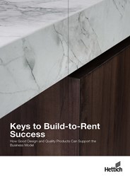 Keys to build-to-rent success: How good design and quality products can support the business model