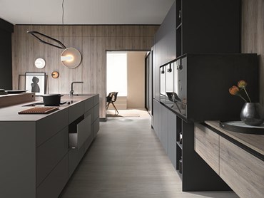 Blum Expando T thin front cabinets in kitchen interior
