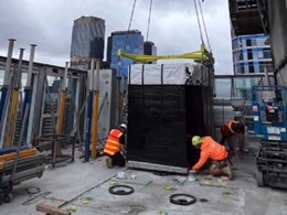 Sync bathroom pods delivered and installed at Meriton Suites Melbourne