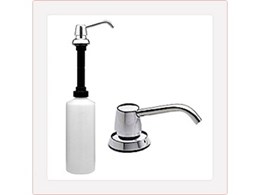 Contura series of basin bench mounted liquid soap dispensers from Rynat Industries Australia