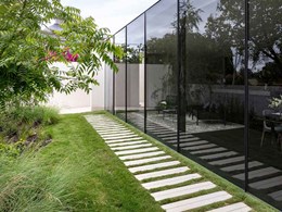 Designer Toorak residences feature Anston’s slender paving planks