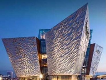 Boon Edam Tourniket architectural entrances are used in projects such as the Titanic building in Belfast
