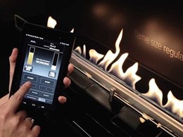 New fireplace allows control using mobile devices