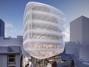 The proposed seven-storey addition for 183-185 Clarence Street is wrapped in a high-performance, double curved glass&nbsp;façade
