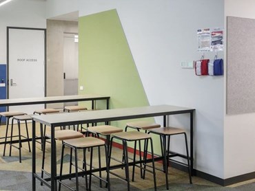 Bach's acoustic panels transformed the walls of the school
