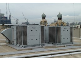 Large air-conditioning units installed on shopping centre roof using Con-form roof platforms