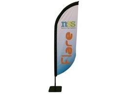 New flare and telescopic flags from National Sign Systems